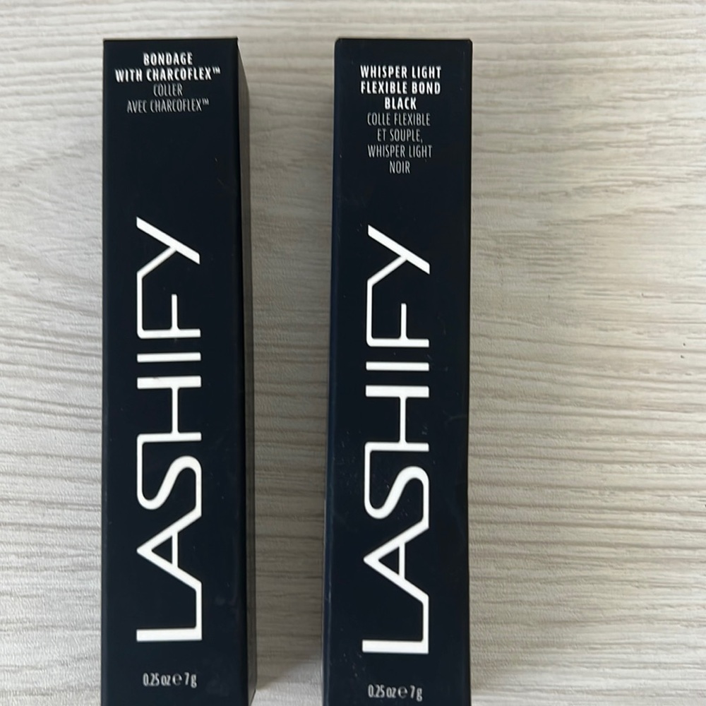 Lashify Bondage with Charcoflex and Black Whisper Light bond- NIB